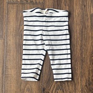 Striped Kids Leggings - blue and White/capri style